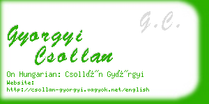 gyorgyi csollan business card